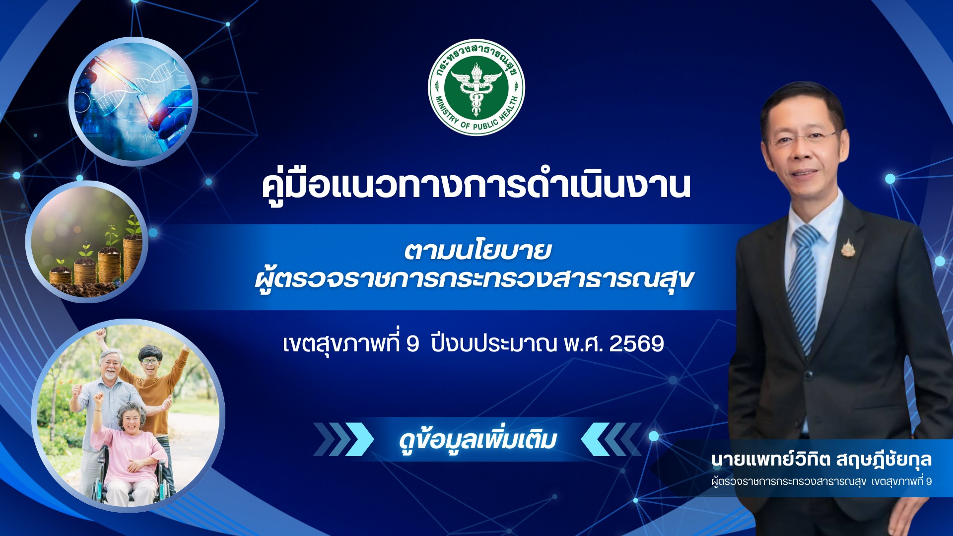 คู่มือแนวทางการดำเนินงานคู่มือแนวทางการดำเนินงานผู้ตรวจราชการกระทรวงสาธารณสุข เขตสุขภาพที่ 9